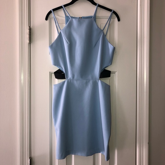 English Factory Baby Blue Cutout Dress - Picture 3 of 7